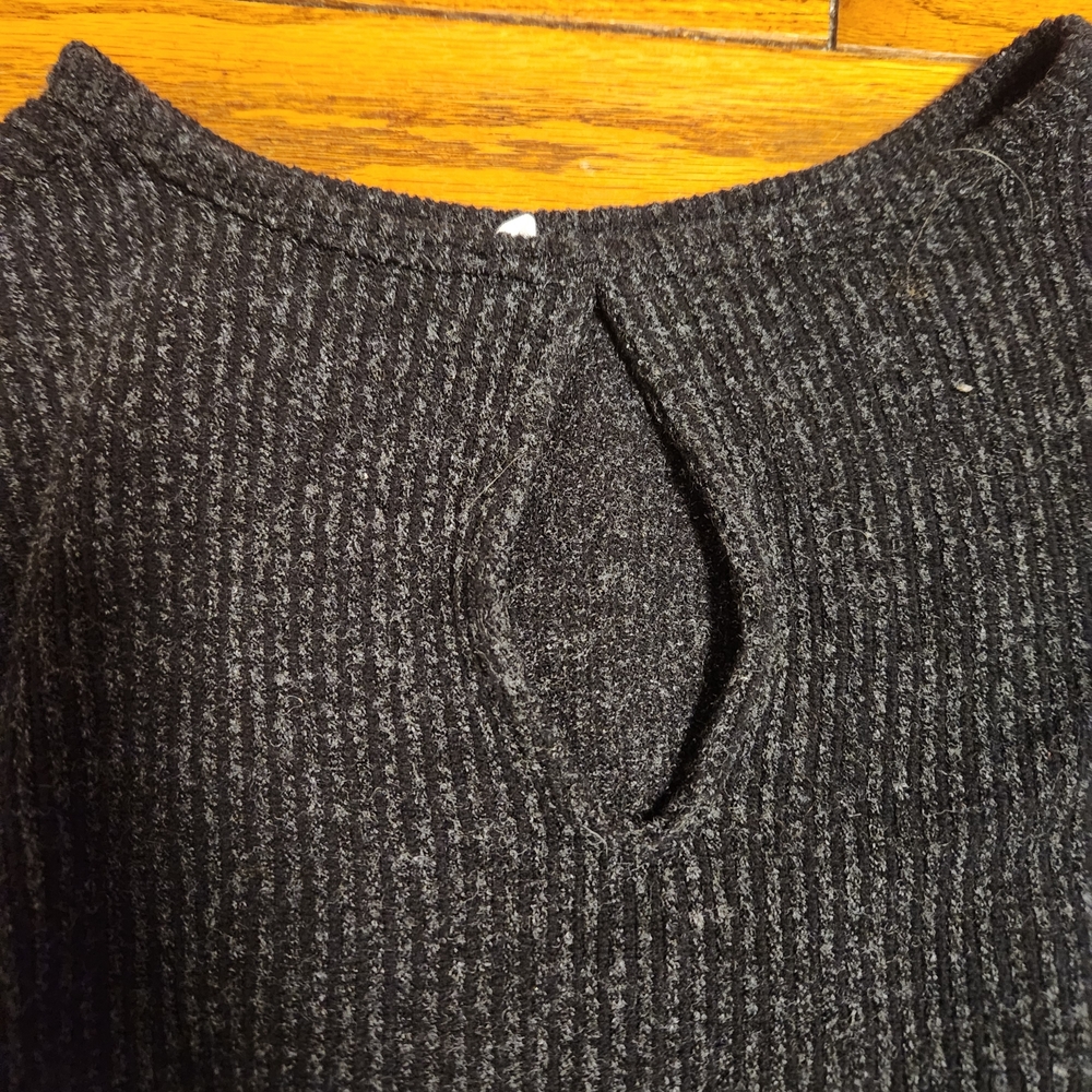 Pinkblush Black Ribbed Twist-Front Sweater - Picture 3 of 4